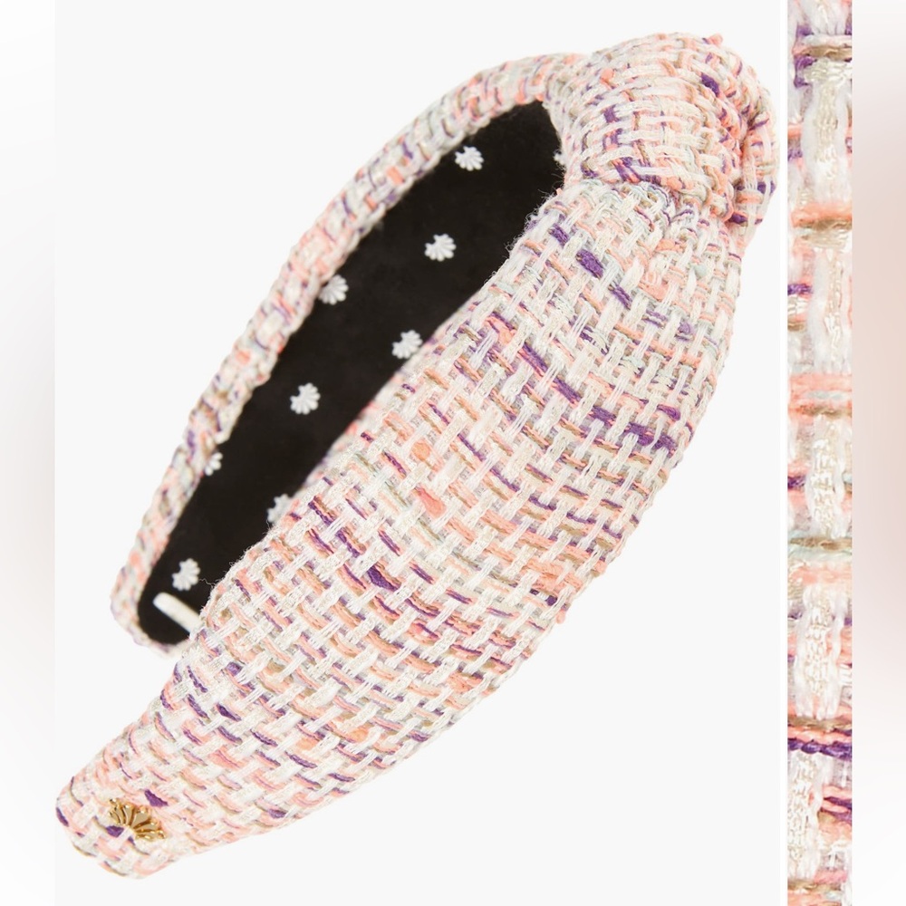 Lele Sadoughi Pink and Purple Woven Headband